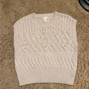 Cream sweater vest
